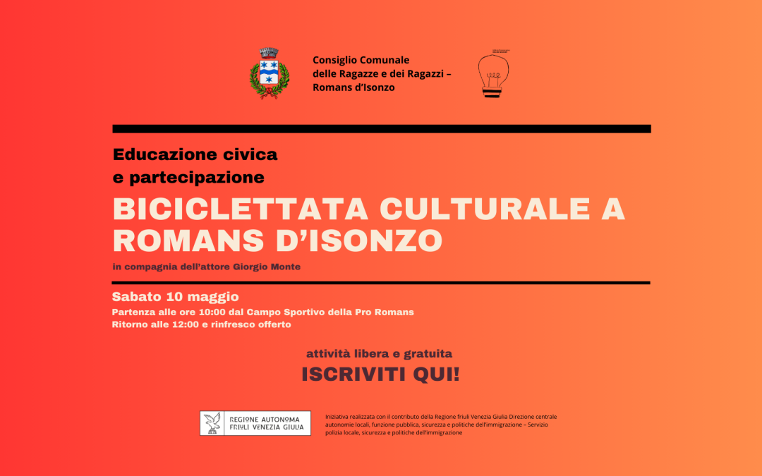 Biciclettata culturale il 10 maggio 2025